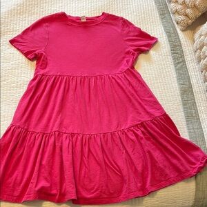 Vibrant Pink Tiered Dress